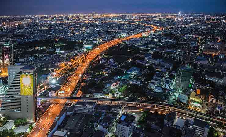 veduta aerea di bangkok